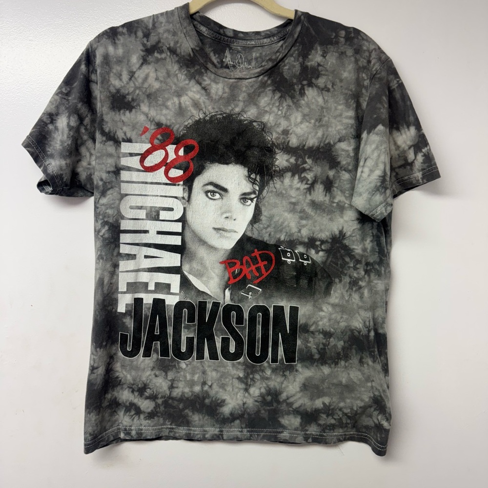 Michael Jackson Bad Tour ’88 Tie Dye Graphic Tee Medium 2017 Reissue Band Shirt